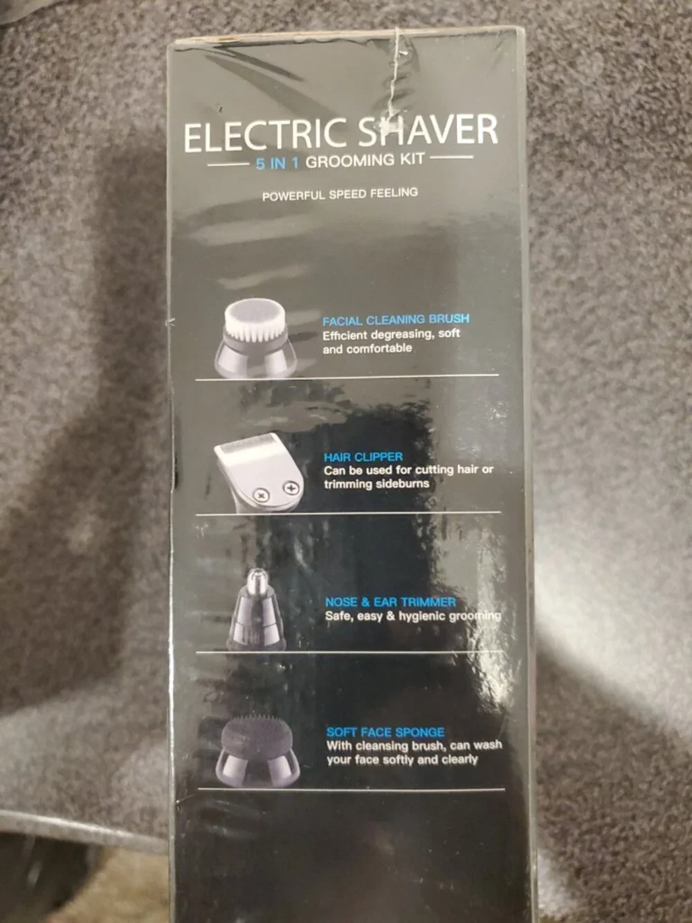 SEJOY 5-in-1 Electric Shaver Kit, 3 Head Rotary, Waterproof, USB Charging